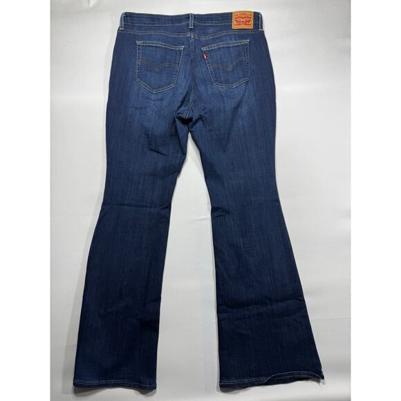 Levi's 726 Women's Dark Wash Flare Blue Denim Jeans - Size 34x32 (35x32.5) - Picture 2 of 6